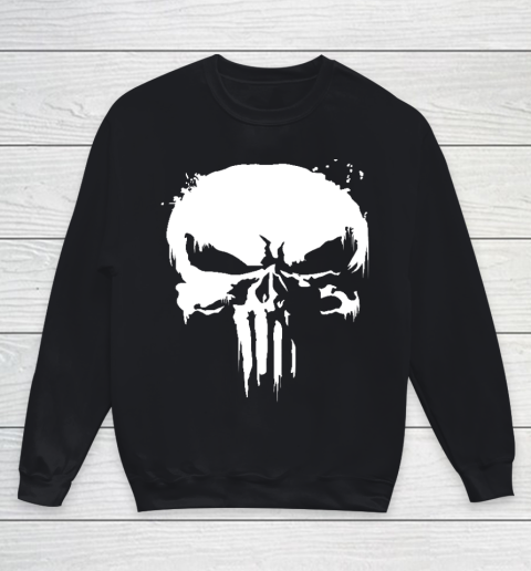 The Punisher Jon Bernthal Frank Castle Punisher Black Essential Youth Sweatshirt