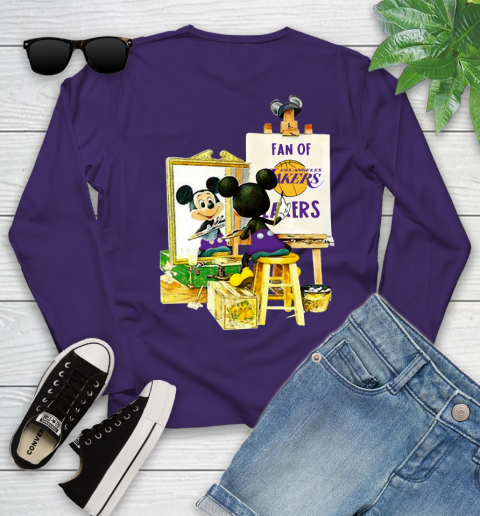 NBA Basketball Los Angeles Lakers Mickey Drawing Shirt 117 NBA Basketball Los Angeles Lakers Mickey Drawing Shirt - Image 117