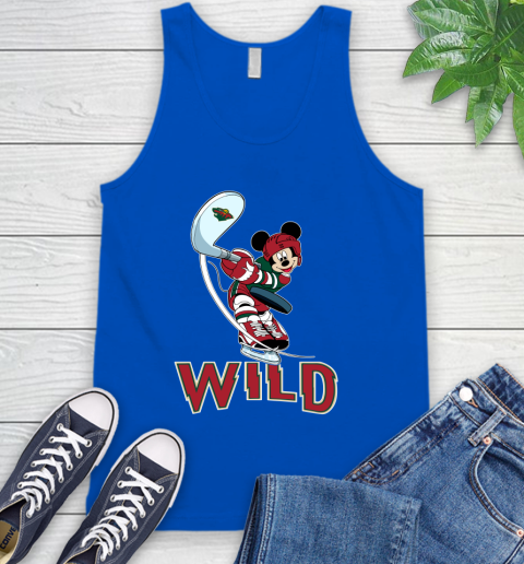 NHL Hockey Minnesota Wild Cheerful Mickey Mouse Shirt Tank Top 5