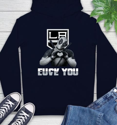 NHL Los Angeles Kings Deadpool Love You Fuck You Hockey Sports Hoodie 3