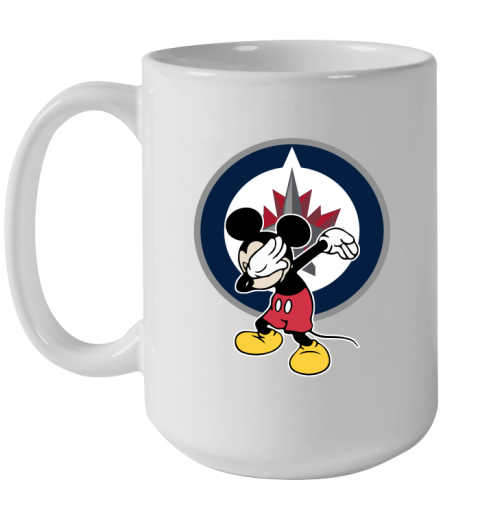 Winnipeg Jets NHL Hockey Dabbing Mickey Disney Sports Ceramic Mug 15oz