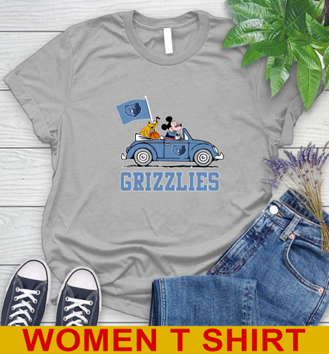 NBA Basketball Memphis Grizzlies Pluto Mickey Driving Disney Shirt Women's T-Shirt 5