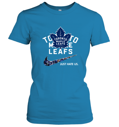 NHL  Toronto mapple leafs x Nike Just Hate Us ujbz nhltoronto mapple leafs x nike just hate us ladies t shirt 20 front sapphire