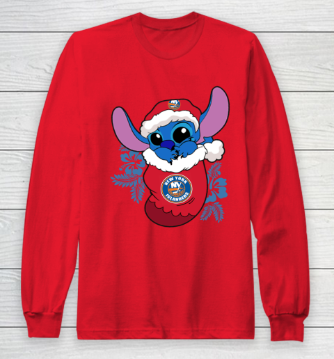 New York Islanders Christmas Stitch In The Sock Funny Disney NHL Long Sleeve T-Shirt 10