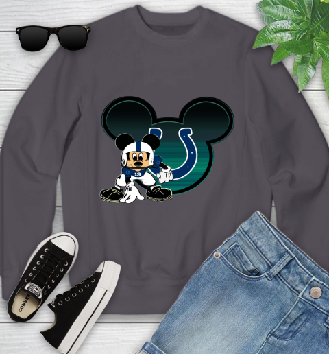 NFL Indianapolis Colts Mickey Mouse Disney Football T Shirt Youth Sweatshirt 6
