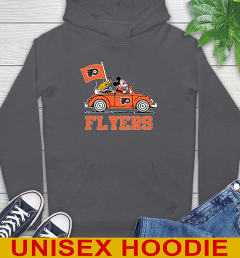 NHL Hockey Philadelphia Flyers Pluto Mickey Driving Disney Shirt Hoodie 7