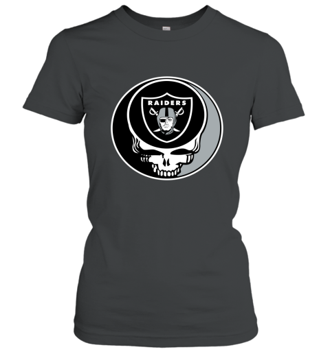 NFL Oakland Raiders Grateful Dead Rock Band Football Sports LnRwOrPqvGE ladies t shirt 20 95 151514 front black