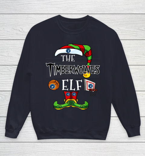 Minnesota Timberwolves Christmas ELF Funny NBA Youth Sweatshirt 2