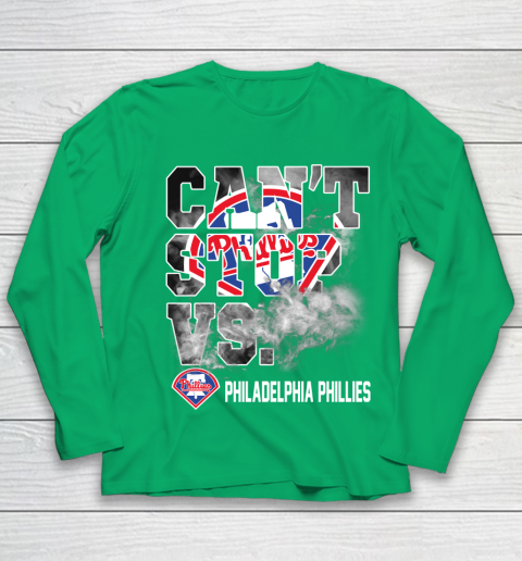MLB Philadelphia Phillies Baseball Can't Stop Vs Phillies Youth Long Sleeve 4
