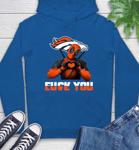 NHL Denver Broncos Deadpool Love You Fuck You Football Sports Hoodie 9