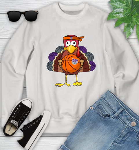 Sacramento Kings Turkey thanksgiving day Youth Sweatshirt