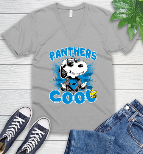 NFL Football Carolina Panthers Cool Snoopy Shirt V-Neck T-Shirt 3
