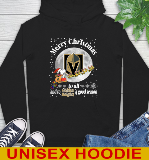 Vegas Golden Knights Merry Christmas To All And To Golden Knights A Good Season NHL Hockey Sports Hoodie