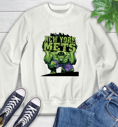 New York Mets MLB Baseball Incredible Hulk Marvel Avengers Sports Sweatshirt
