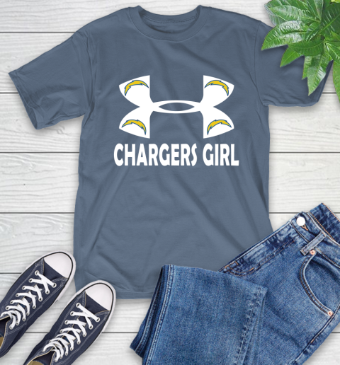 NFL Los Angeles Chargers Girl Under Armour Football Sports T-Shirt 8