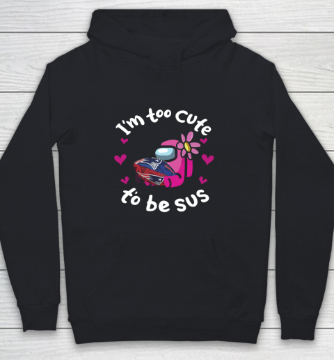 New England Patriots NFL Football Among Us I Am Too Cute To Be Sus Youth Hoodie