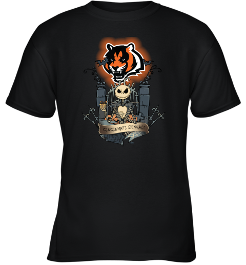 Cincinnati Bengals Jack Skellington This Is Halloween NFL Youth T-Shirt