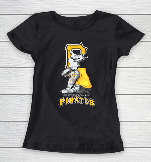 MLB Baseball My Cat Loves Pittsburgh Pirates Women's T-Shirt