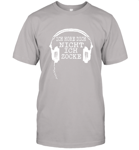 si7x ich hore dich nicht ich zocke headphone jersey t shirt 60 front ash