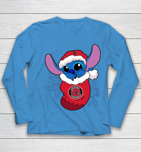 Arizona Cardinals Christmas Stitch In The Sock Funny Disney NFL Youth Long Sleeve 7