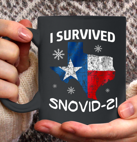 Snowstorm Texas 2021 I Survived Snovid 21 Snow Ice Outage Ceramic Mug 11oz