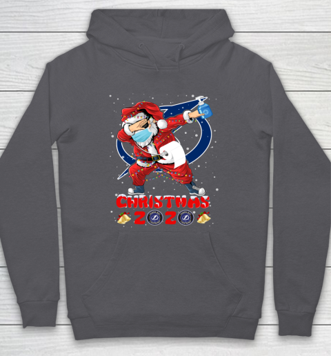 Tampa Bay Lightning Funny Santa Claus Dabbing Christmas 2020 NHL Hoodie 4