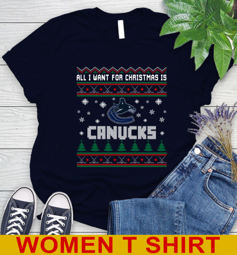 Vancouver Canucks NHL Hockey All I Want For Christmas Is My Team Sports 86