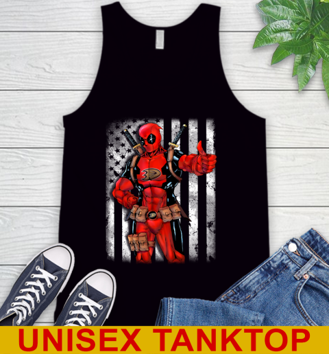 NHL Hockey Anaheim Ducks Deadpool American Flag Shirt Tank Top