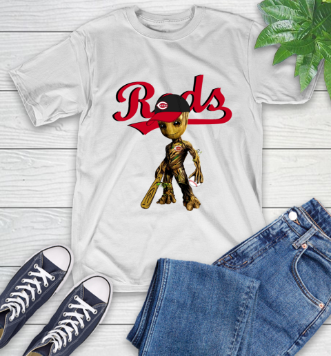 MLB Cincinnati Reds Groot Guardians Of The Galaxy Baseball T-Shirt