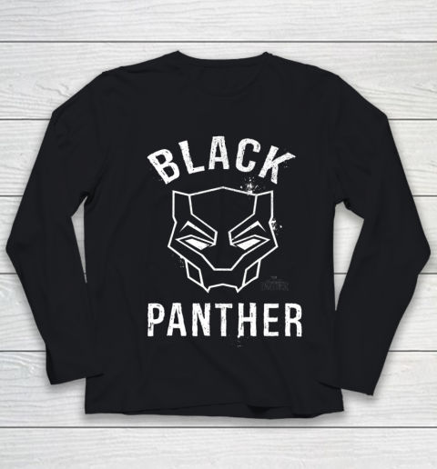 Marvel Black Panther Movie Collegiate Graffiti Mask Youth Long Sleeve