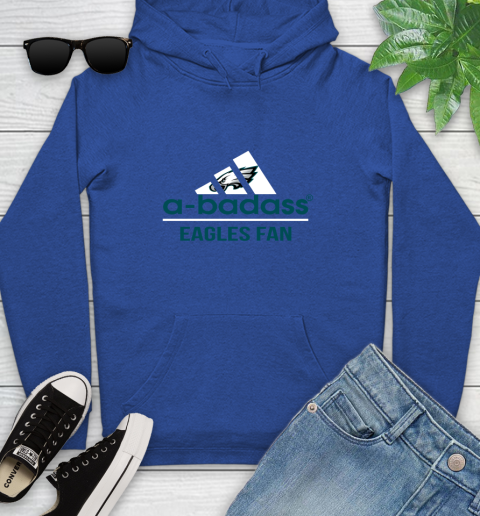 Philadelphia Eagles NFL Football A Badass Adidas Adoring Fan Sports Youth Hoodie 11