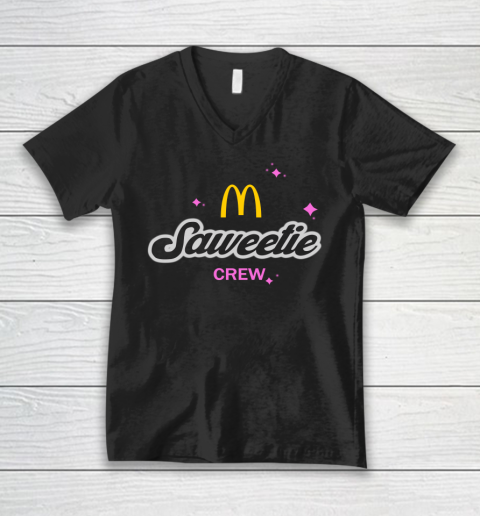 Saweetie Mcdonalds shirts V-Neck T-Shirt