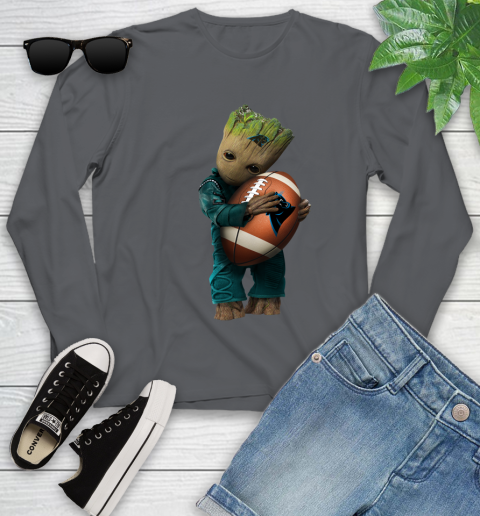 NFL Groot Guardians Of The Galaxy Football Sports Carolina Panthers Youth Long Sleeve 8
