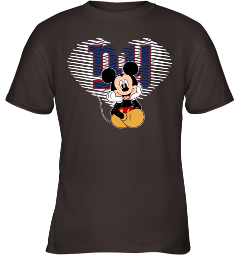 NFL New York Giants The Heart Mickey Mouse Disney Football T Shirt Ikzzn26NXXQ youth t shirt 26 95 151514 front dark chocolate