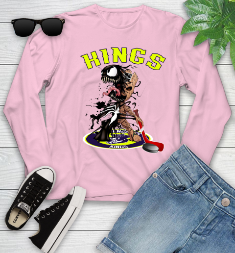 NHL Los Angeles Kings Hockey Venom Groot Guardians Of The Galaxy Youth Long Sleeve 10
