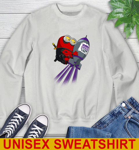 NBA Basketball Sacramento Kings Deadpool Minion Marvel Shirt Sweatshirt 5