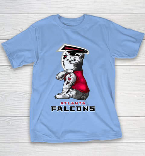 NFL Football My Cat Loves Atlanta Falcons Youth T-Shirt 8