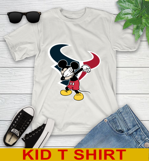 Houston Texans NFL Football Dabbing Mickey Disney Sports Youth T-Shirt 12