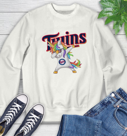 Minnesota Twins MLB Baseball Funny Unicorn Dabbing Sports Sweatshirt