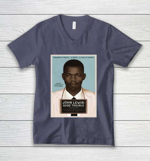 Good Trouble John Lewis V-Neck T-Shirt 8