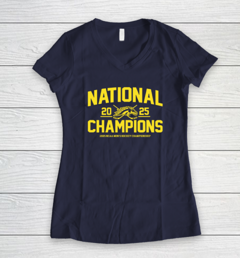 Western Michigan 2025 National Champions Women's V-Neck T-Shirt 7