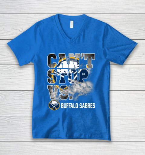 NHL Buffalo Sabres Hockey Can't Stop Vs V-Neck T-Shirt 5