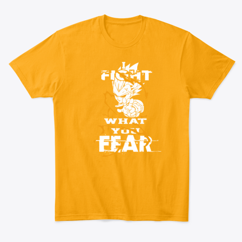 2x1o dragon ball vegeta ndash fight what you fear classic t shirt 2 front gold