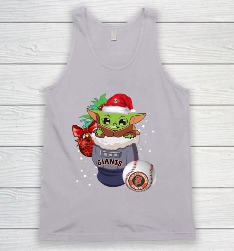 San Francisco Giants Christmas Baby Yoda Star Wars Funny Happy MLB Tank Top 4