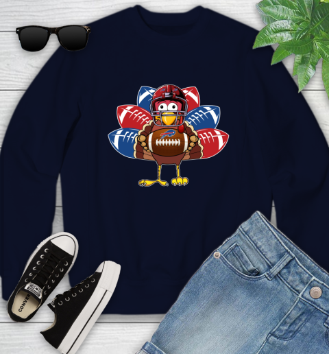 Buffalo Bills Turkey Thanksgiving Day Youth Sweatshirt 3