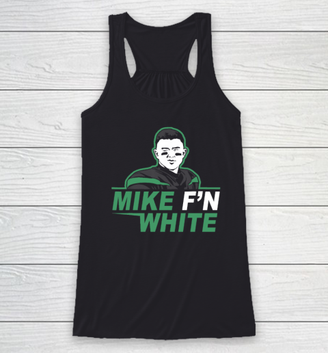 Funny Mike F'N White New York Racerback Tank