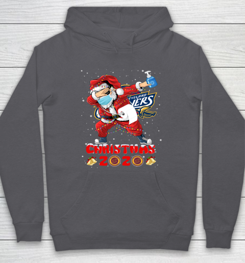 Cleveland Cavaliers Funny Santa Claus Dabbing Christmas 2020 NBA Hoodie 4