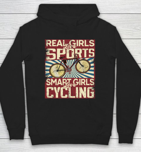 Real girls love sports smart girls love Cycling Hoodie