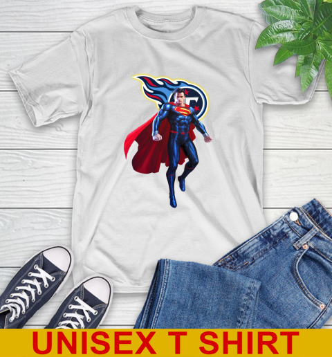 NFL Superman DC Sports Football Tennessee Titans T Shirt Tee For Sports