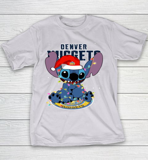 Denver Nuggets NBA noel stitch Basketball Christmas Youth T-Shirt 2